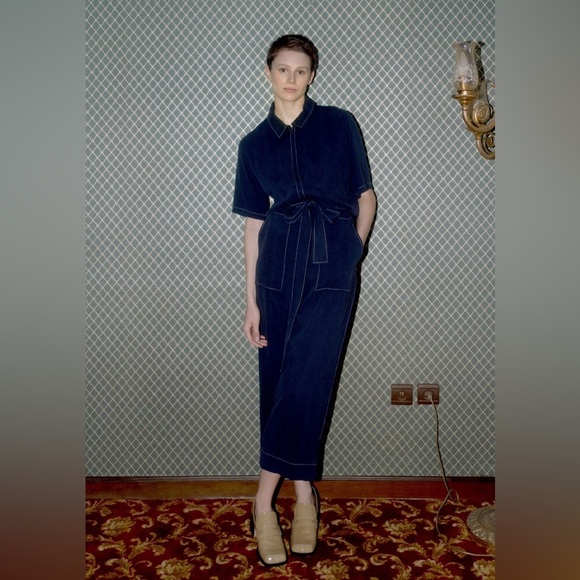 OhSevenDays Navy Blue Jumpsuit Size Small - Picture 1 of 3